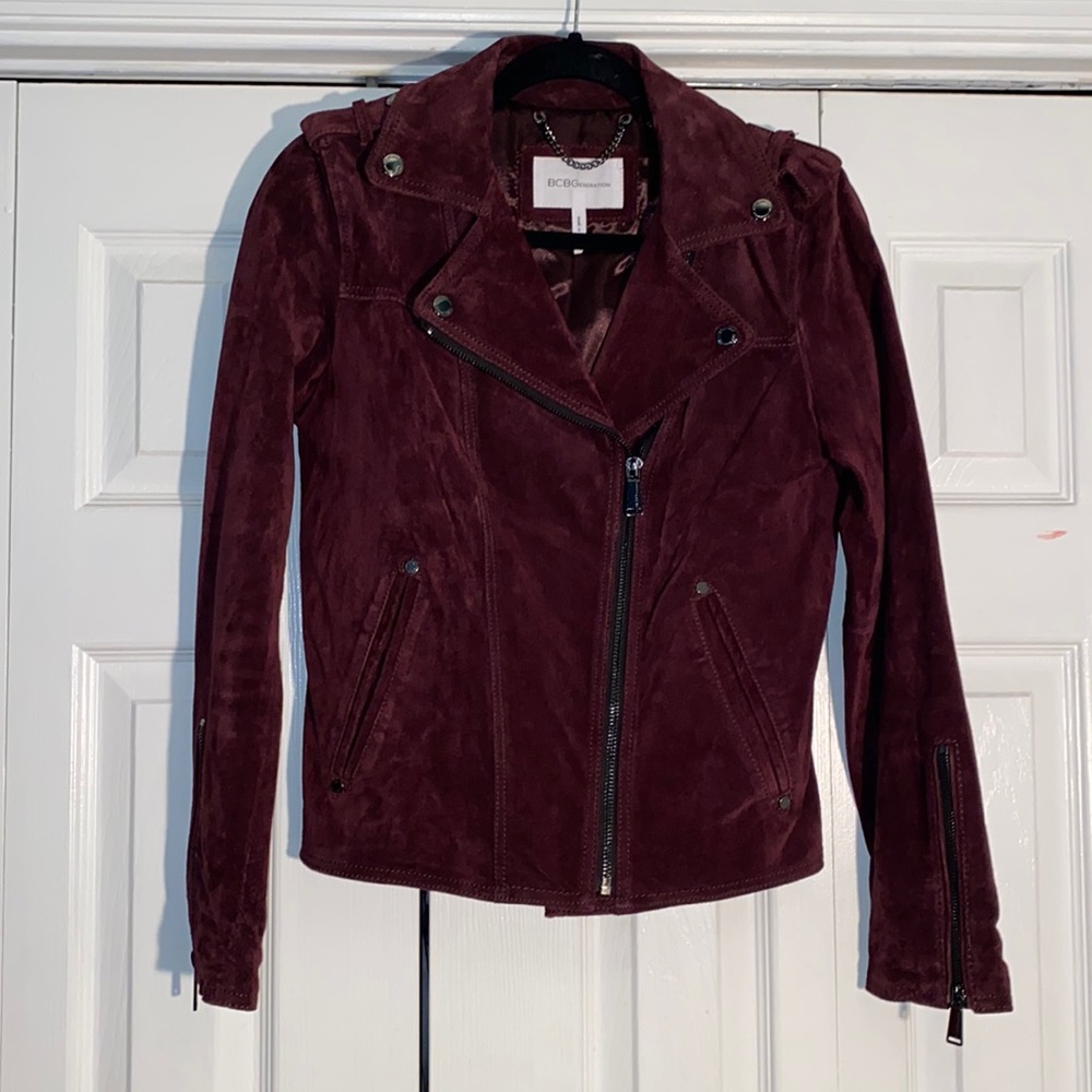 Bcbgeneration Purple Suede Jacket - image 1